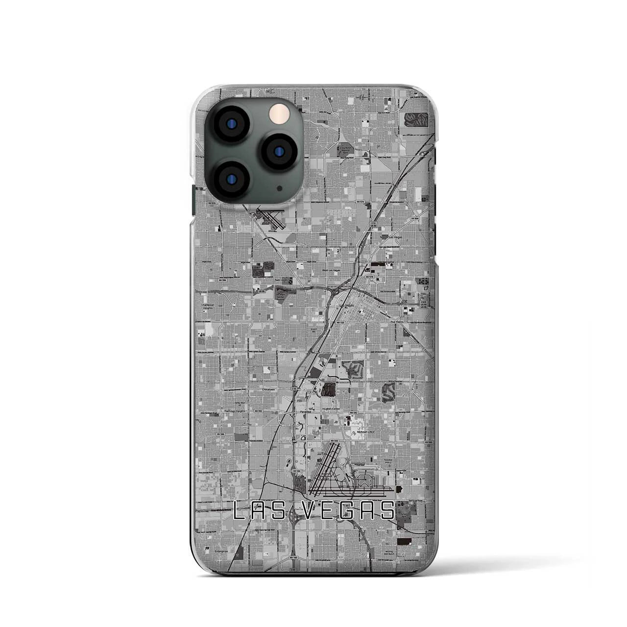 【ラスベガス(アメリカ)】地図柄iPhoneケース(クリアタイプ)