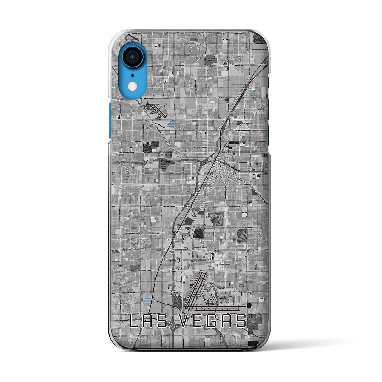 【ラスベガス(アメリカ)】地図柄iPhoneケース(クリアタイプ)