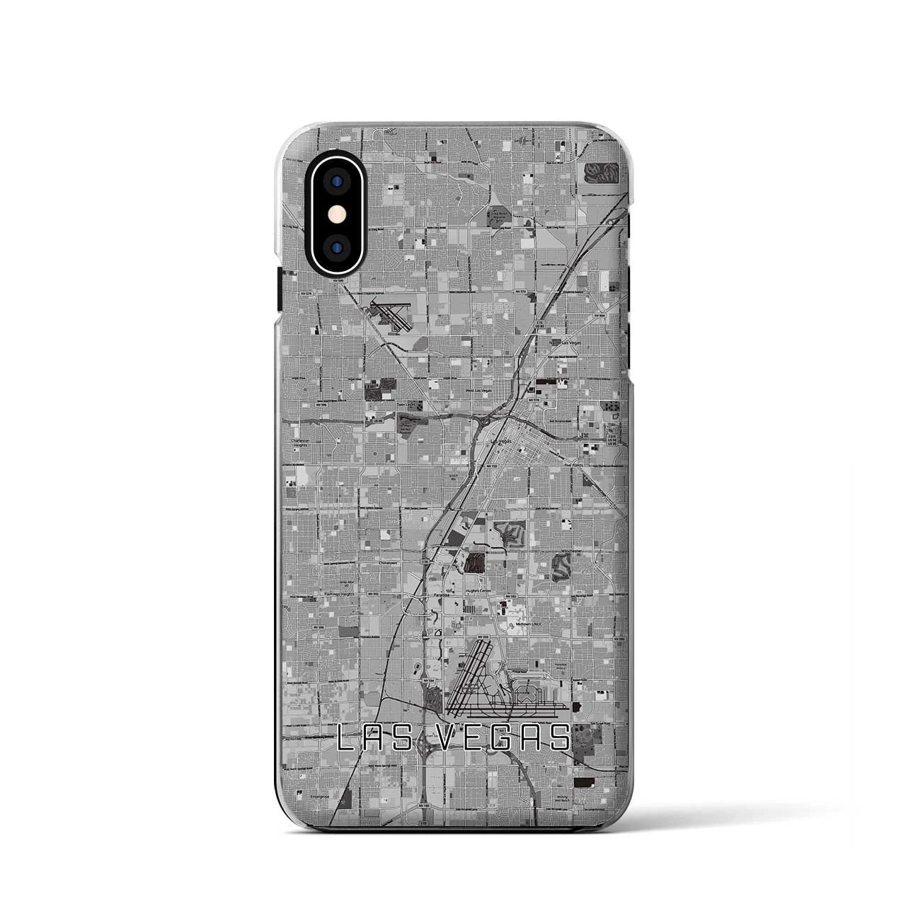 【ラスベガス(アメリカ)】地図柄iPhoneケース(クリアタイプ)