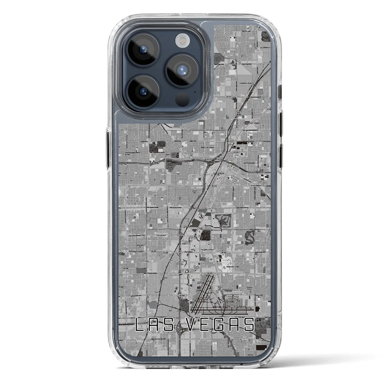 【ラスベガス(アメリカ)】地図柄iPhoneケース(MagSafeタイプ)