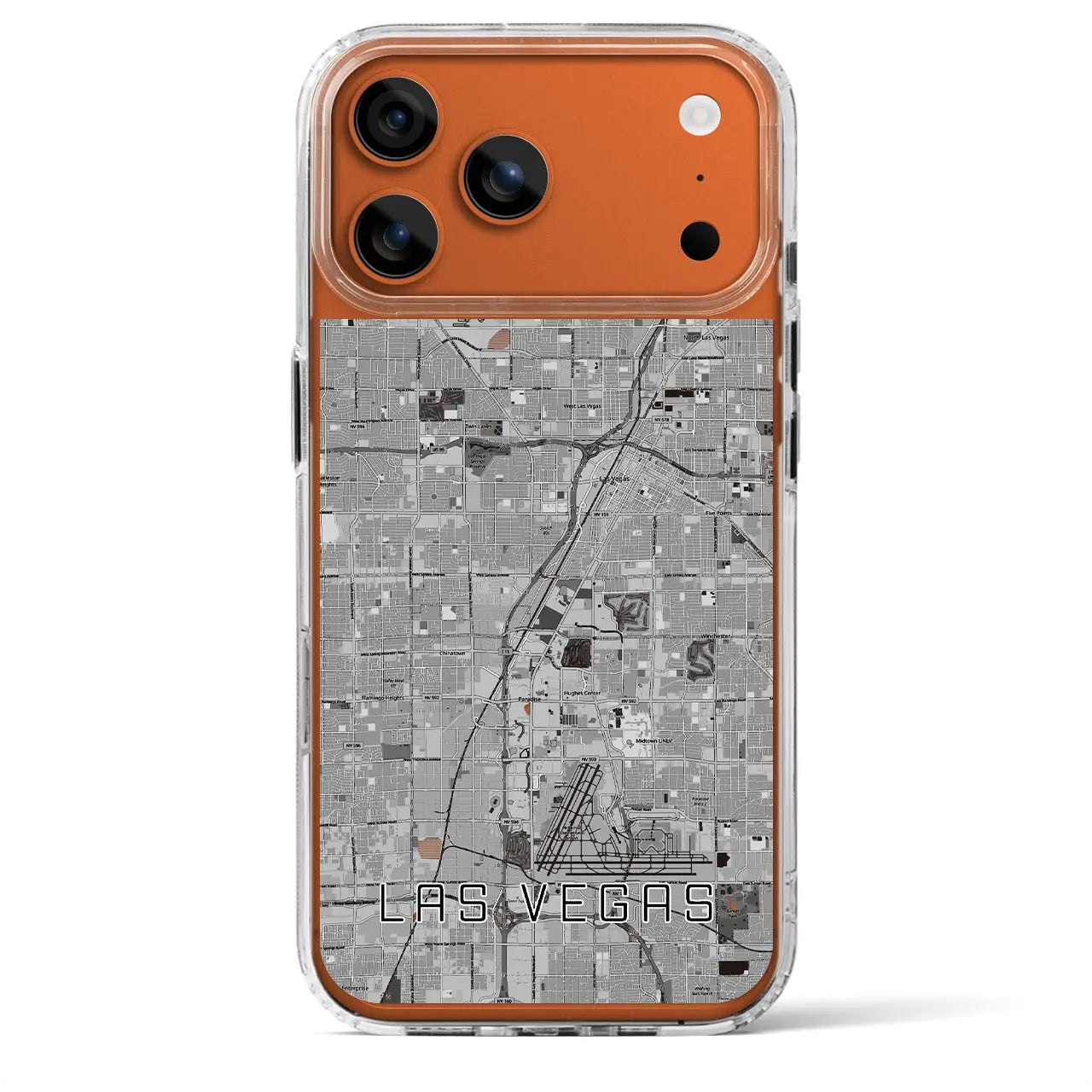 【ラスベガス(アメリカ)】地図柄iPhoneケース(MagSafeタイプ)