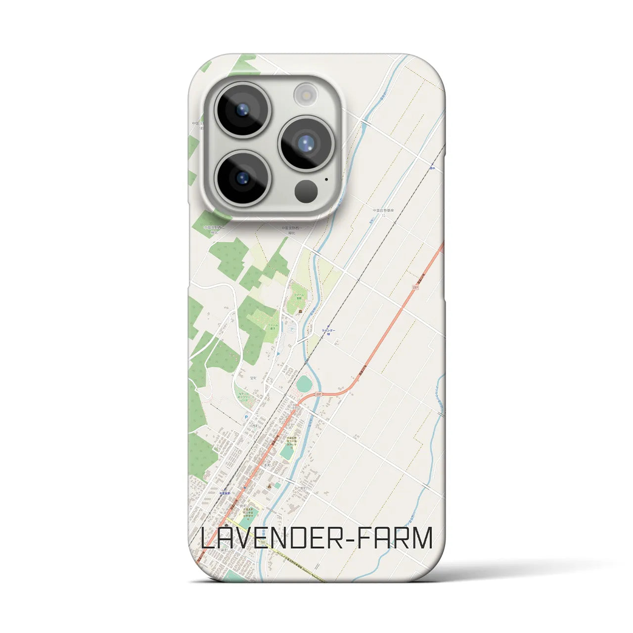 【ラベンダー畑(北海道)】地図柄iPhoneケース(バックカバータイプ)