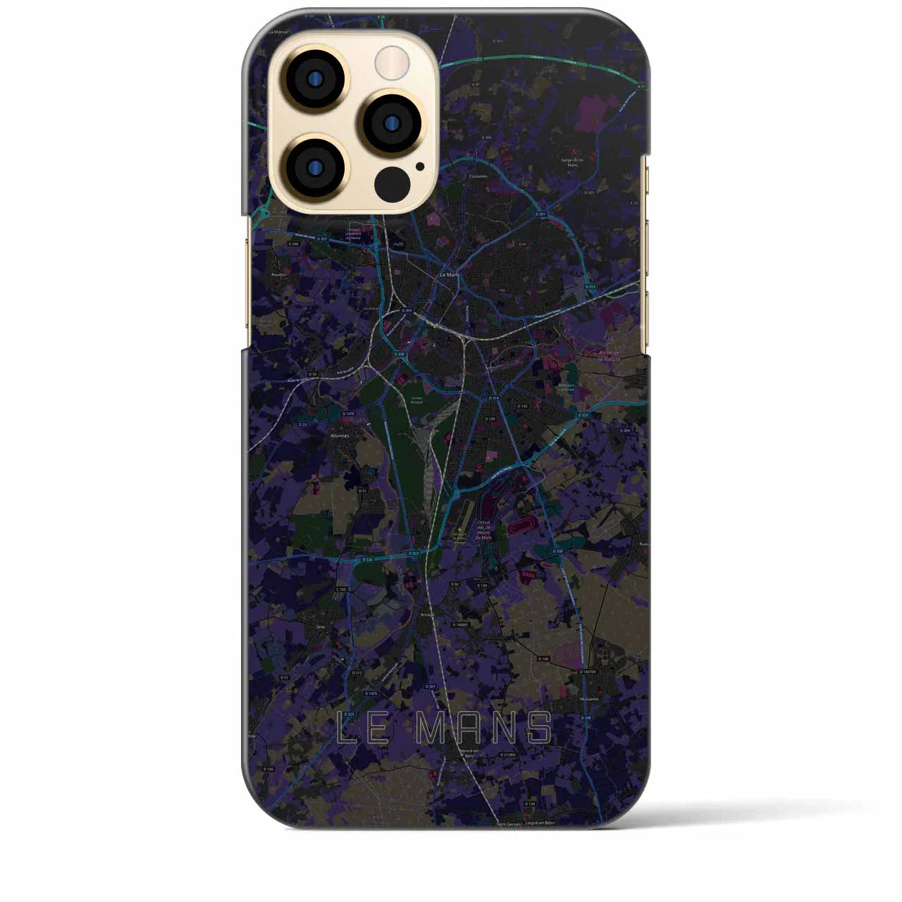 【ル・マン(フランス)】地図柄iPhoneケース(バックカバータイプ)