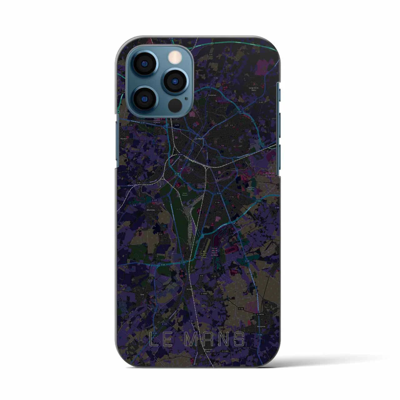 【ル・マン(フランス)】地図柄iPhoneケース(バックカバータイプ)