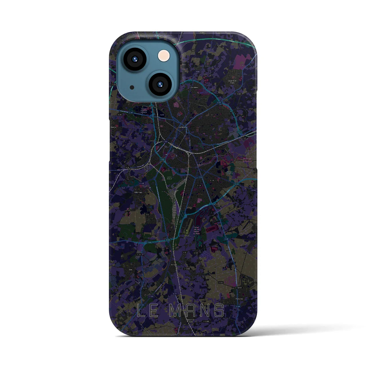 【ル・マン(フランス)】地図柄iPhoneケース(バックカバータイプ)