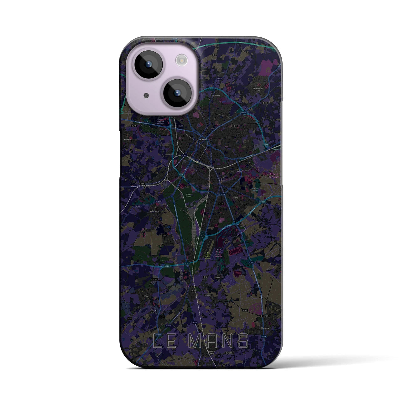 【ル・マン(フランス)】地図柄iPhoneケース(バックカバータイプ)