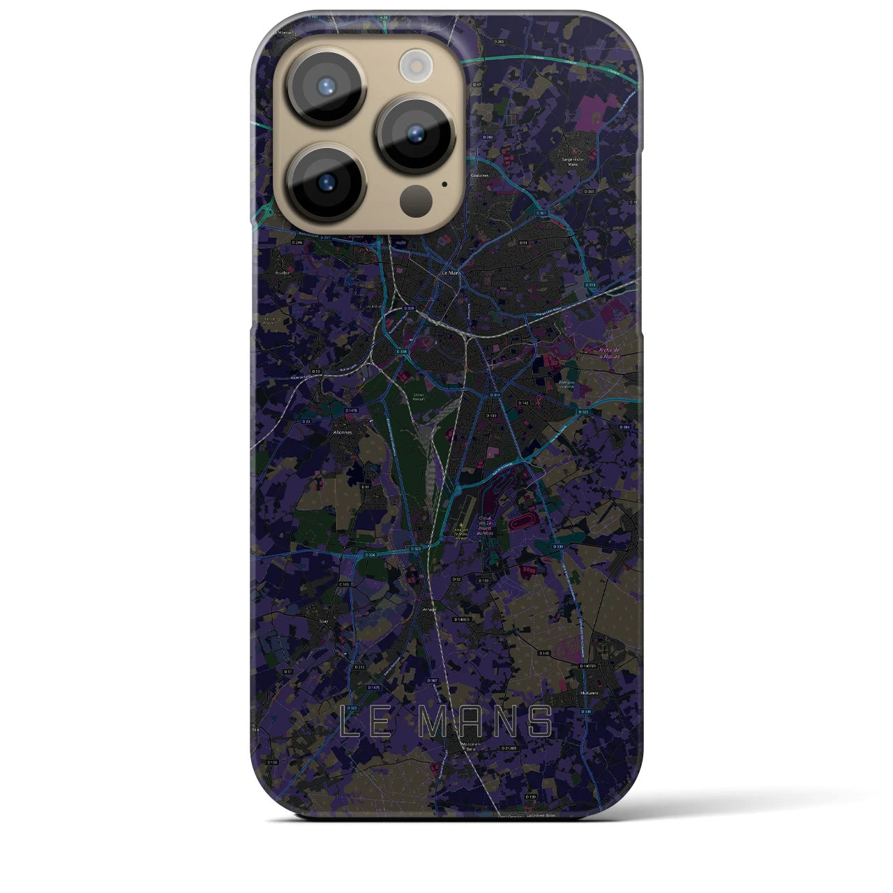 【ル・マン(フランス)】地図柄iPhoneケース(バックカバータイプ)