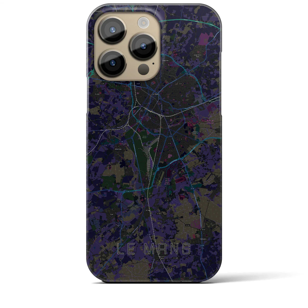 【ル・マン(フランス)】地図柄iPhoneケース(バックカバータイプ)