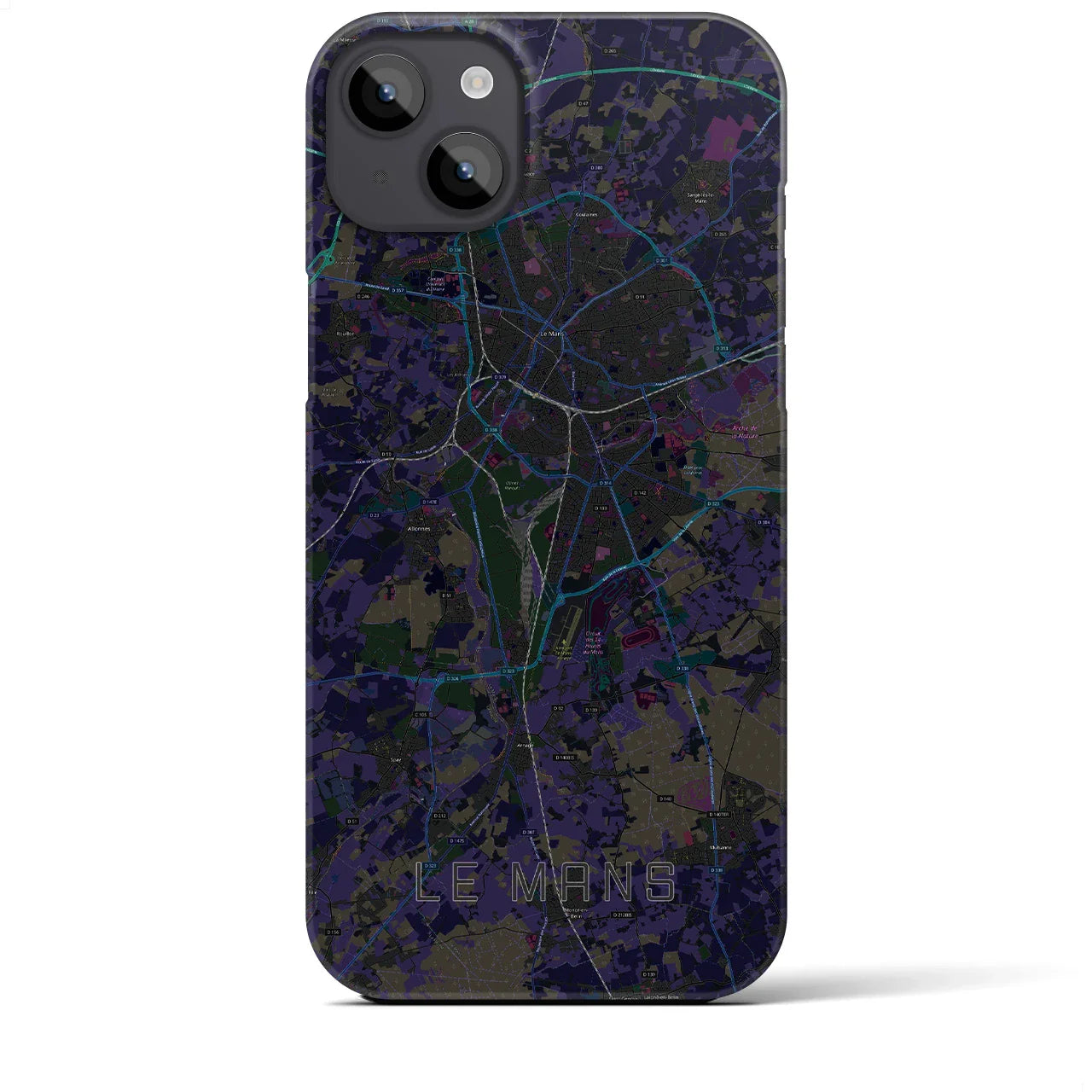 【ル・マン(フランス)】地図柄iPhoneケース(バックカバータイプ)
