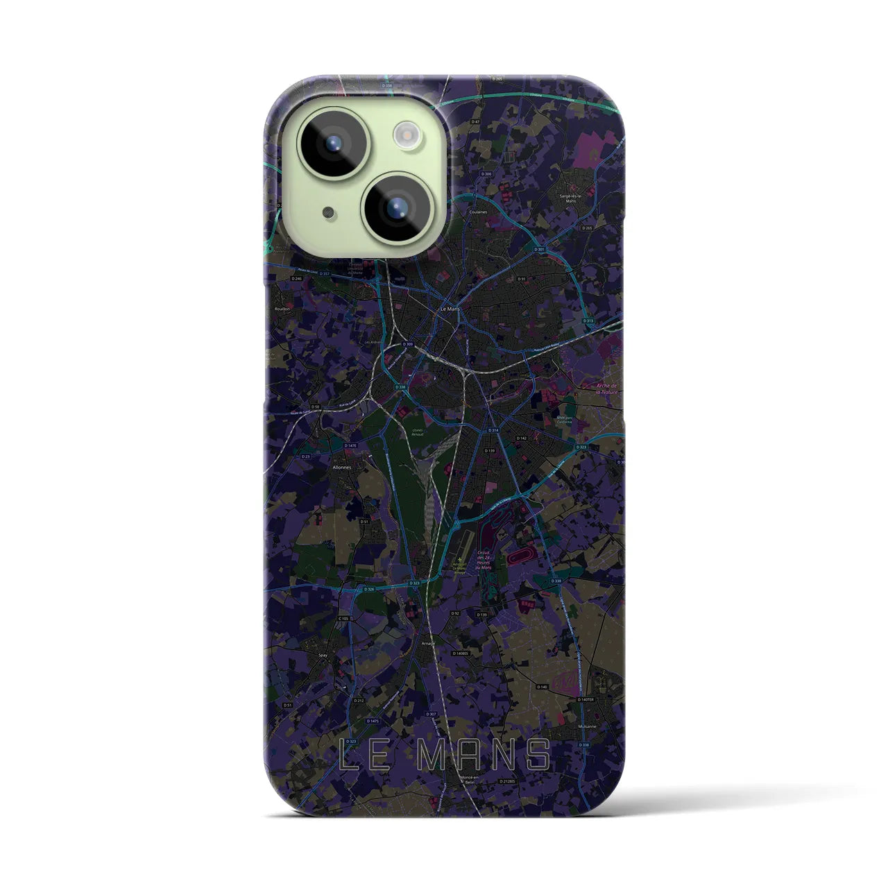 【ル・マン(フランス)】地図柄iPhoneケース(バックカバータイプ)
