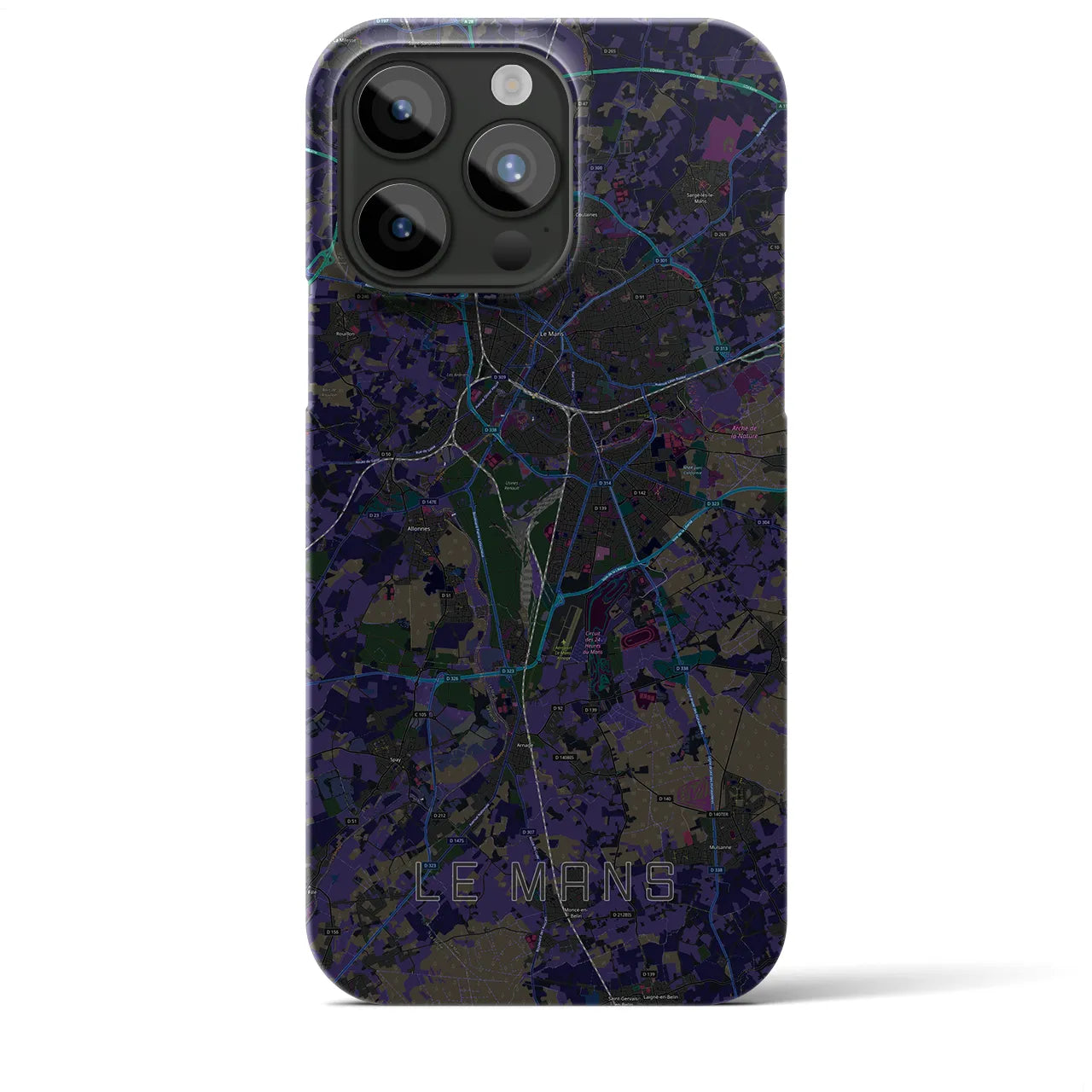 【ル・マン(フランス)】地図柄iPhoneケース(バックカバータイプ)