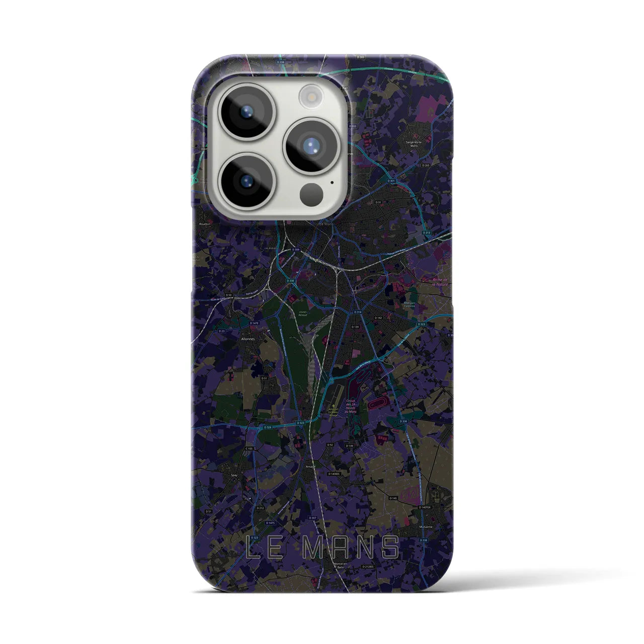 【ル・マン(フランス)】地図柄iPhoneケース(バックカバータイプ)