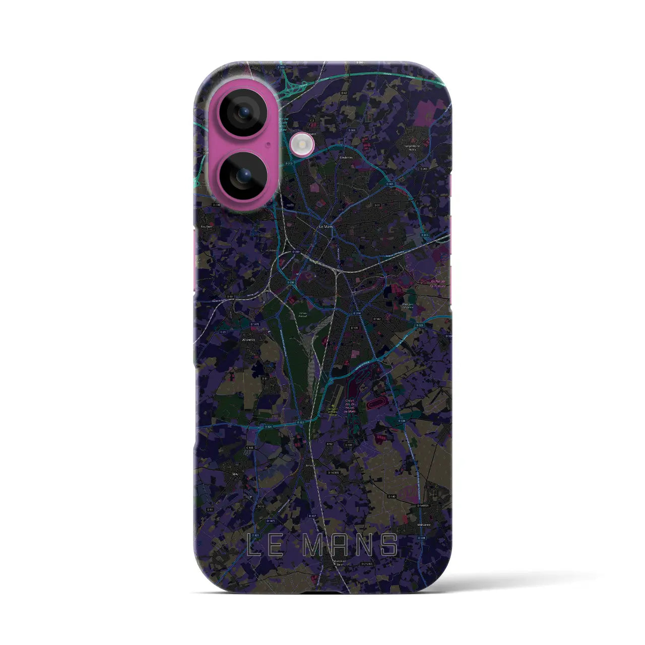【ル・マン(フランス)】地図柄iPhoneケース(バックカバータイプ)