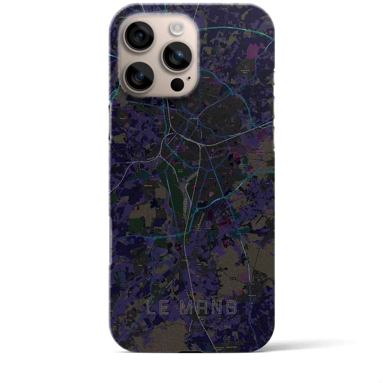 【ル・マン(フランス)】地図柄iPhoneケース(バックカバータイプ)