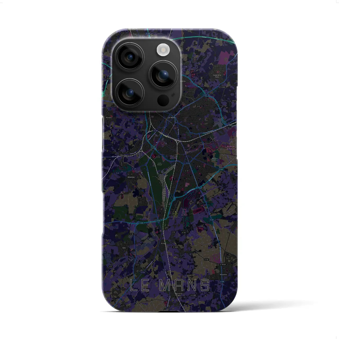 【ル・マン(フランス)】地図柄iPhoneケース(バックカバータイプ)