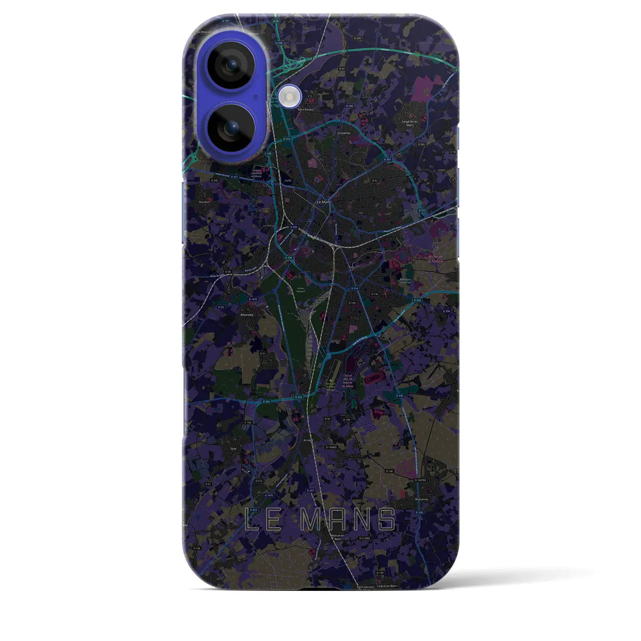 【ル・マン(フランス)】地図柄iPhoneケース(バックカバータイプ)