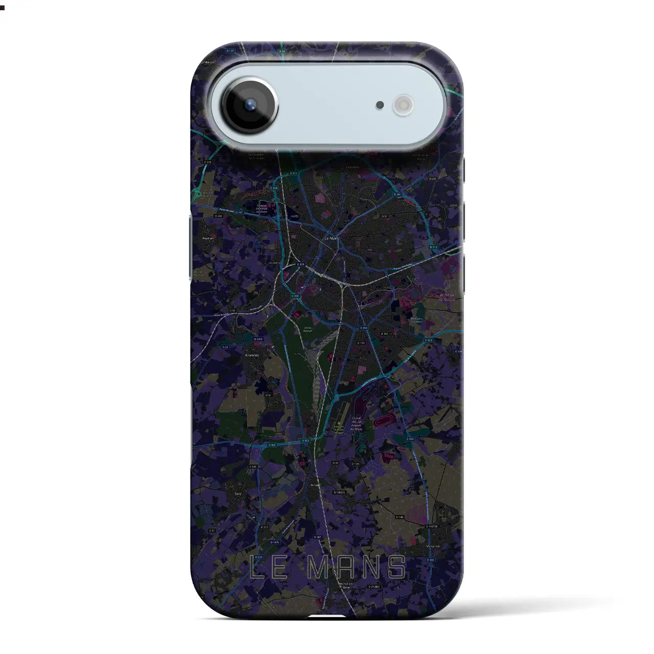 【ル・マン(フランス)】地図柄iPhoneケース(バックカバータイプ)