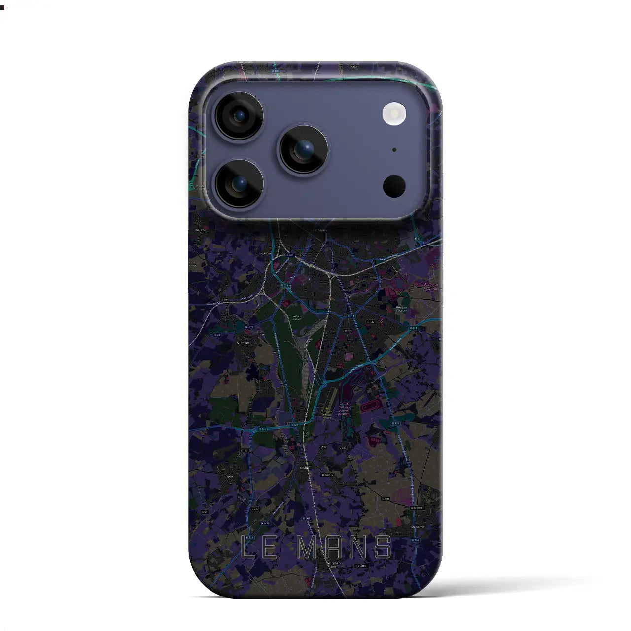 【ル・マン(フランス)】地図柄iPhoneケース(バックカバータイプ)