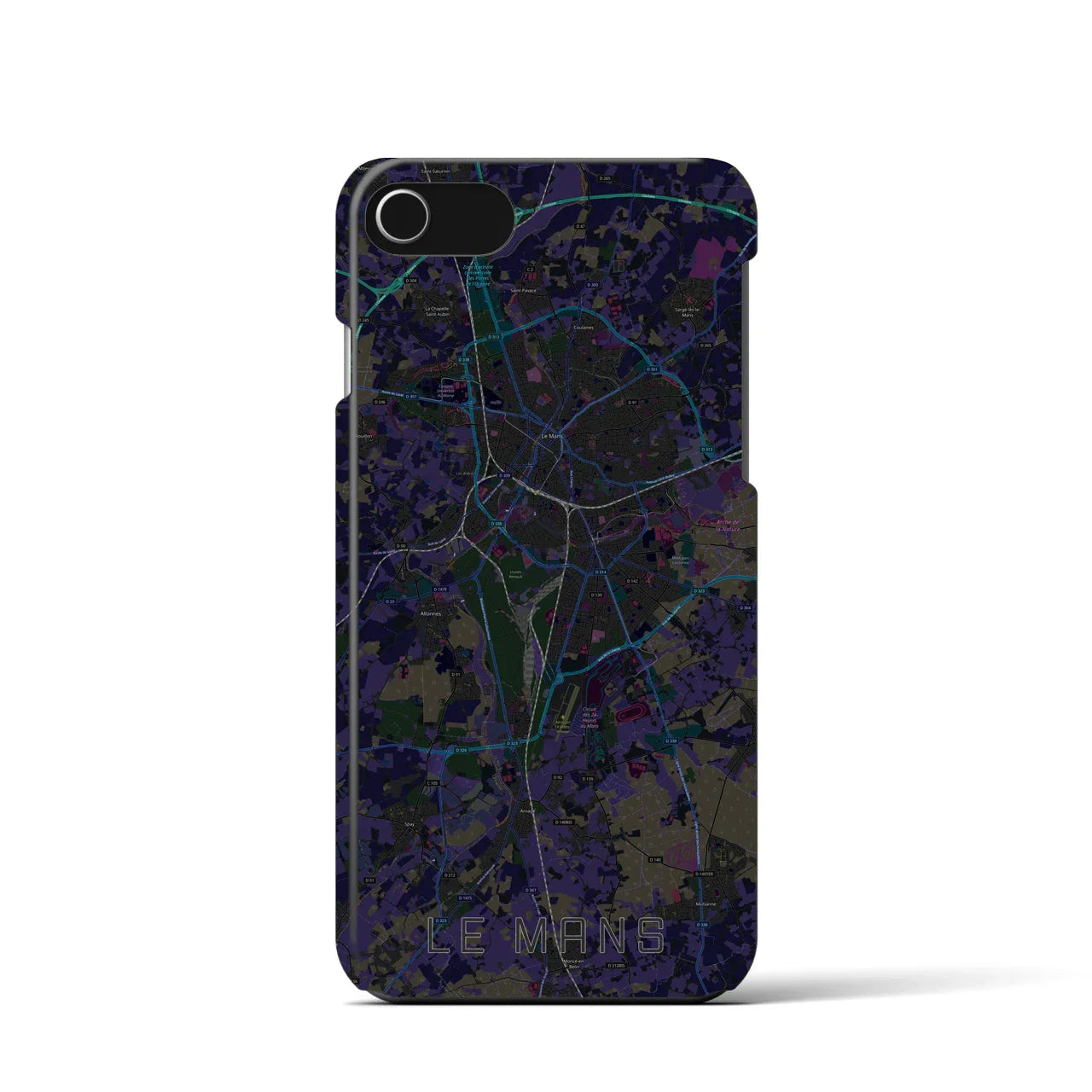 【ル・マン(フランス)】地図柄iPhoneケース(バックカバータイプ)
