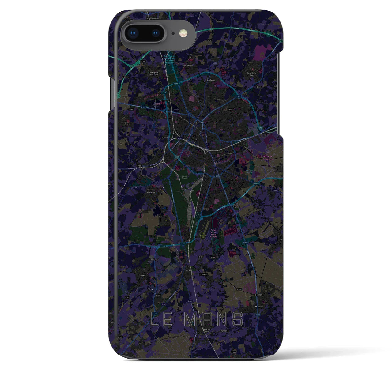 【ル・マン(フランス)】地図柄iPhoneケース(バックカバータイプ)