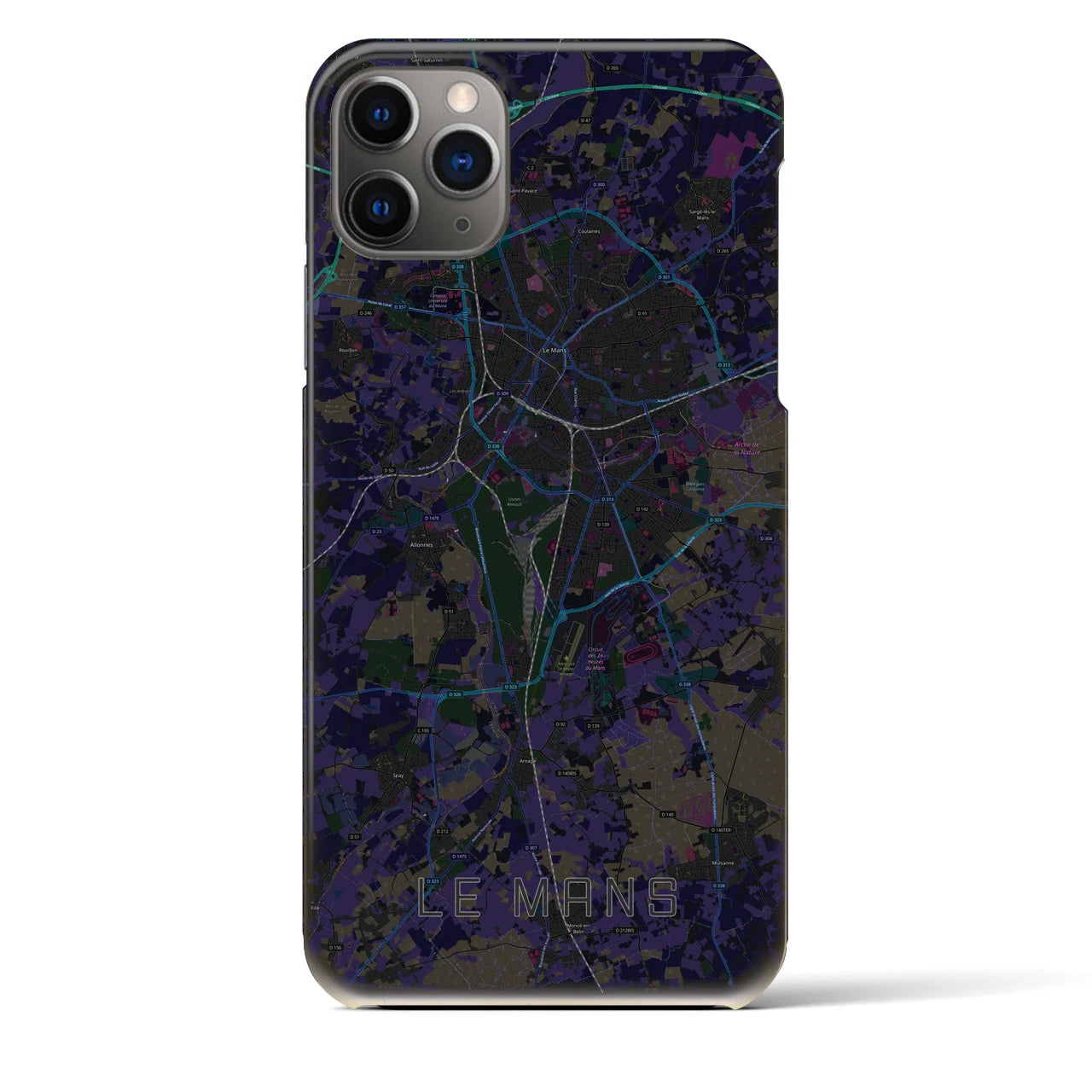 【ル・マン(フランス)】地図柄iPhoneケース(バックカバータイプ)