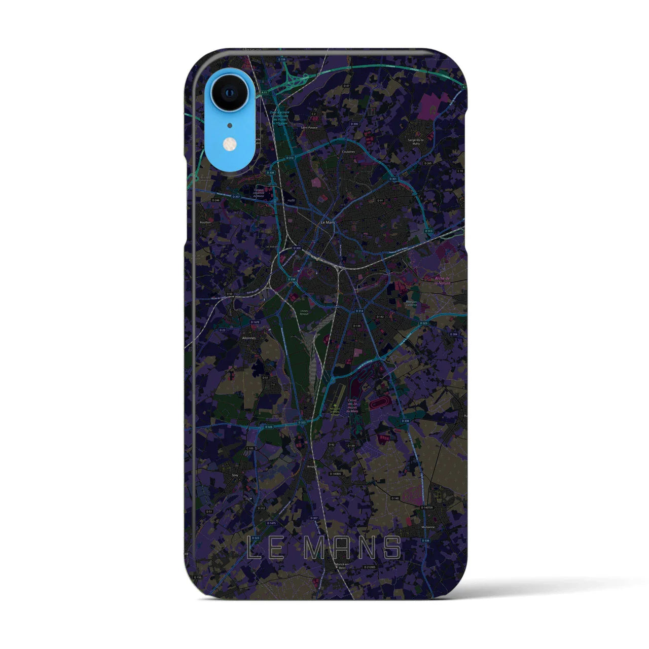 【ル・マン(フランス)】地図柄iPhoneケース(バックカバータイプ)