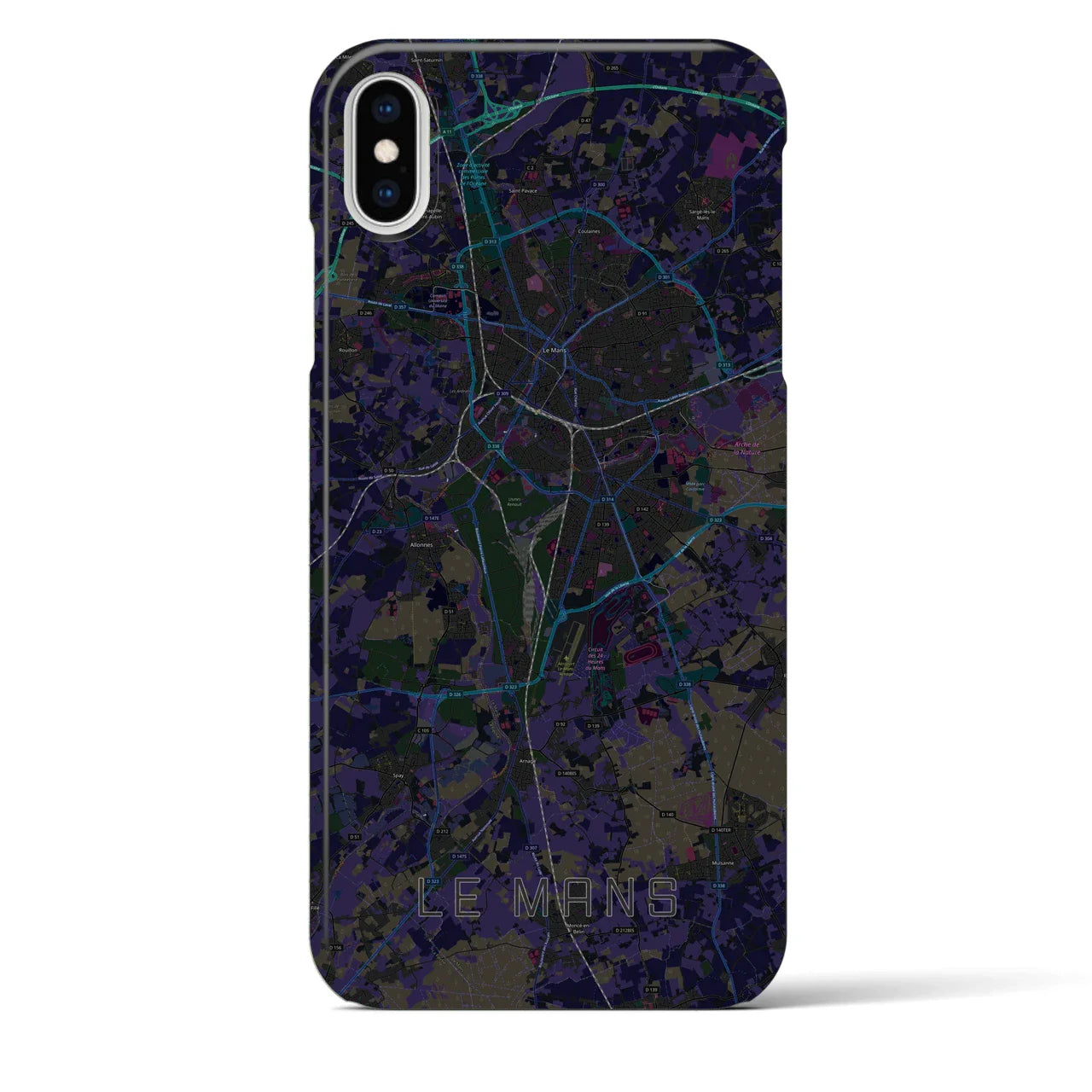 【ル・マン(フランス)】地図柄iPhoneケース(バックカバータイプ)