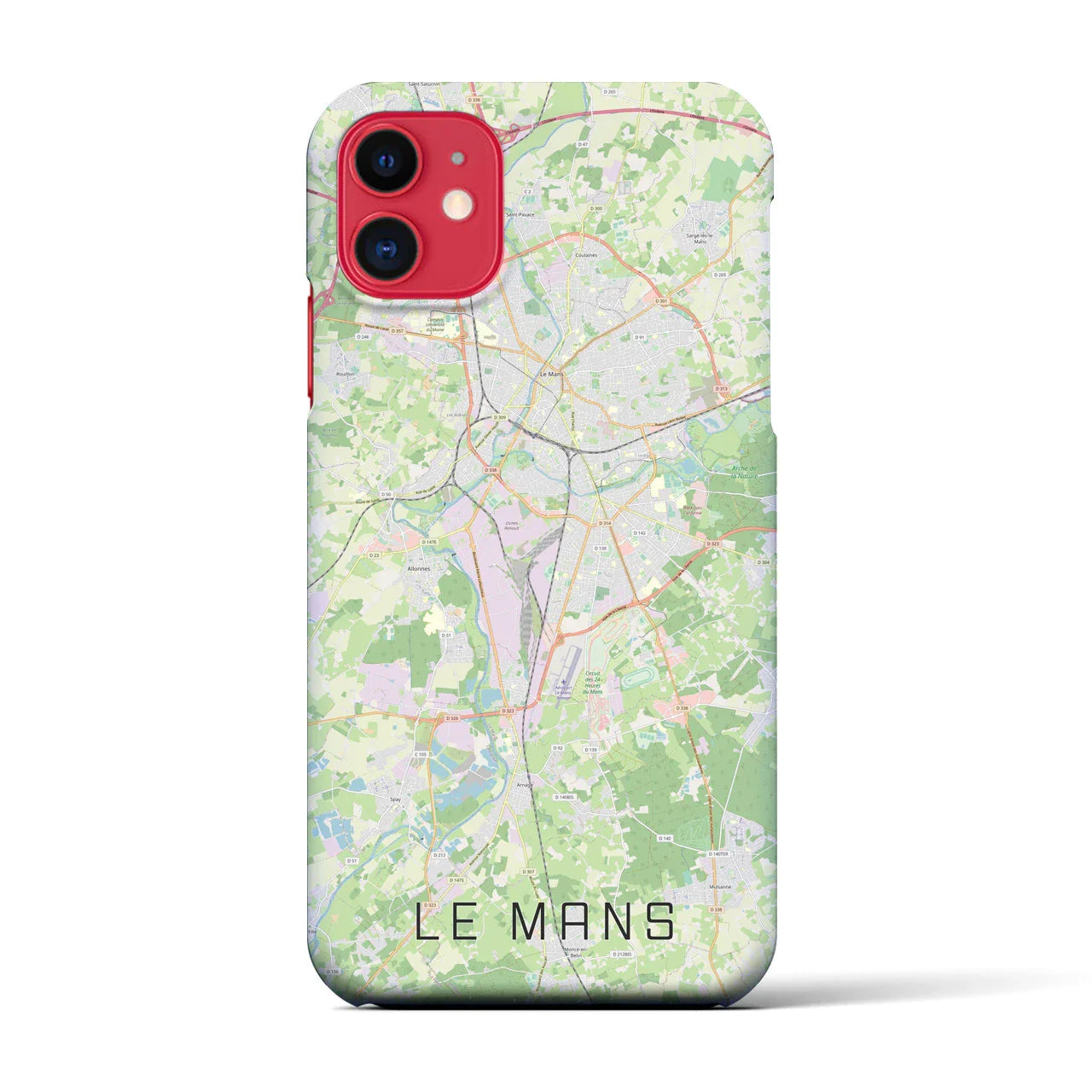 【ル・マン(フランス)】地図柄iPhoneケース(バックカバータイプ)
