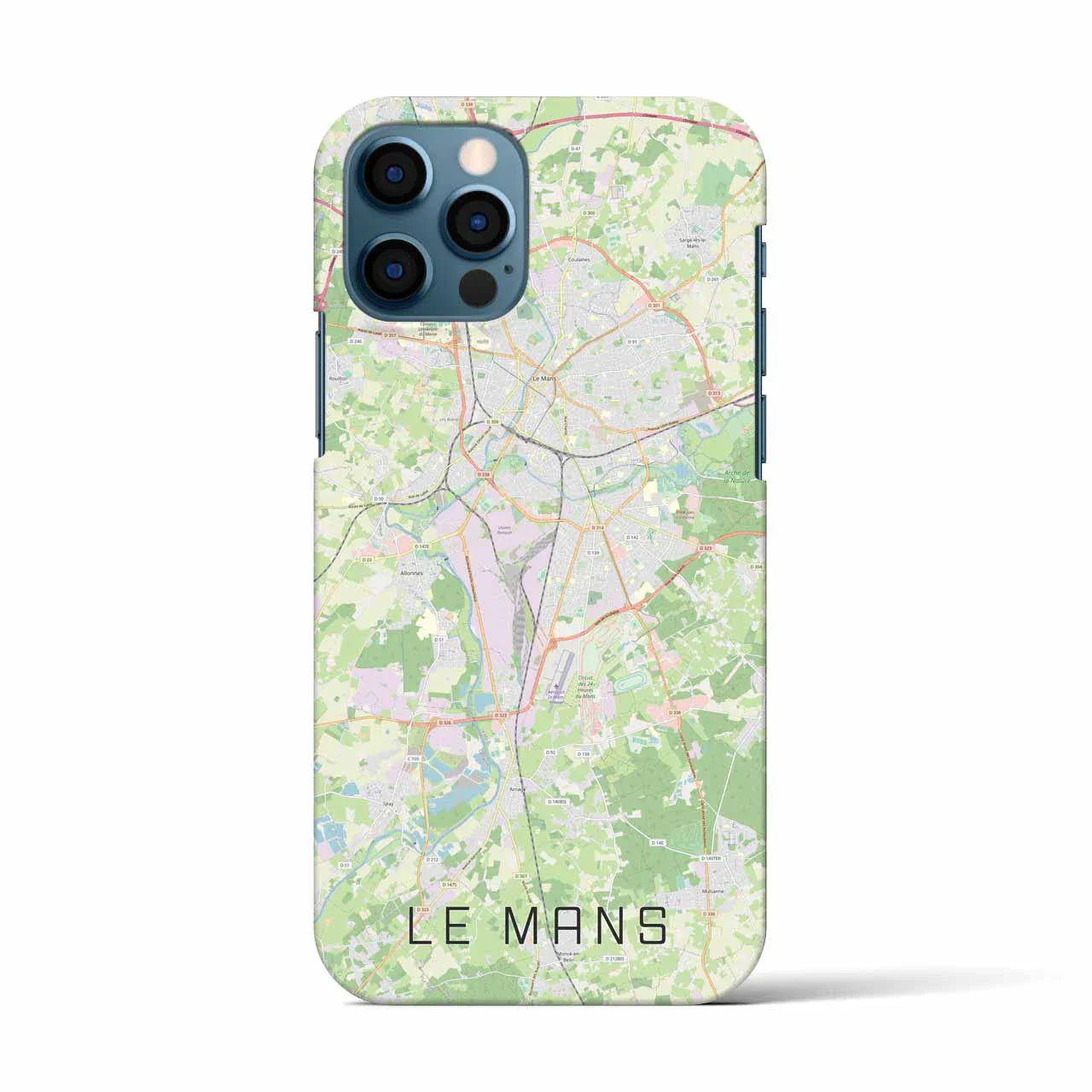 【ル・マン(フランス)】地図柄iPhoneケース(バックカバータイプ)