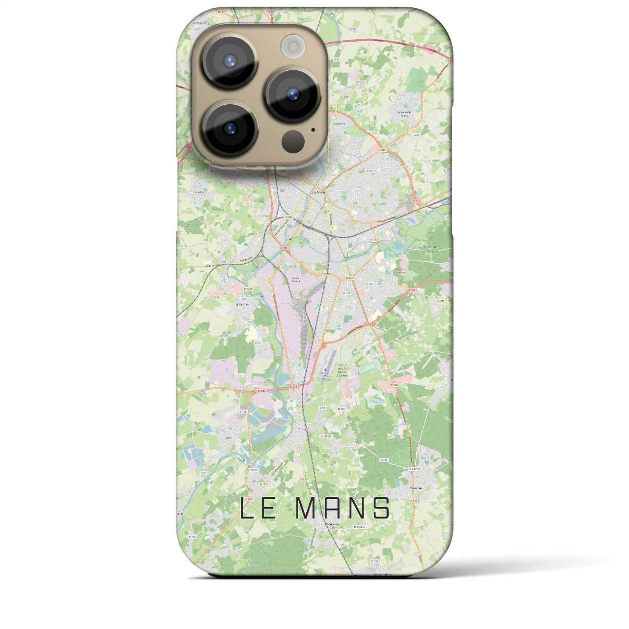 【ル・マン(フランス)】地図柄iPhoneケース(バックカバータイプ)