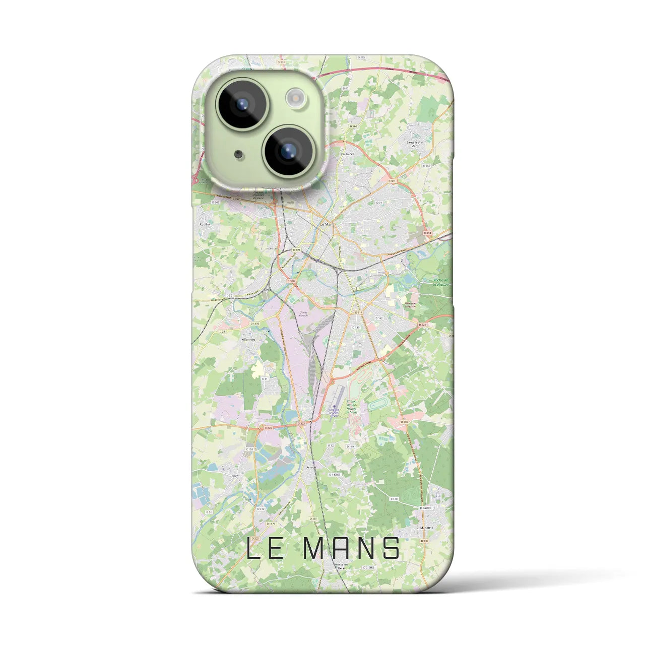 【ル・マン(フランス)】地図柄iPhoneケース(バックカバータイプ)