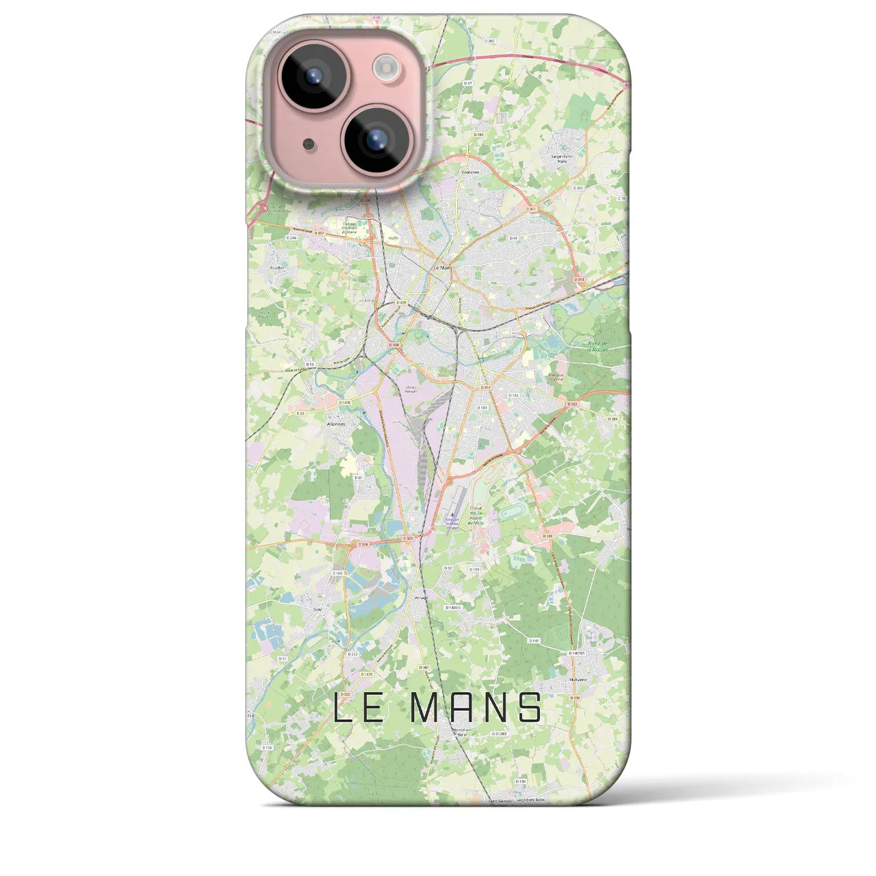 【ル・マン(フランス)】地図柄iPhoneケース(バックカバータイプ)