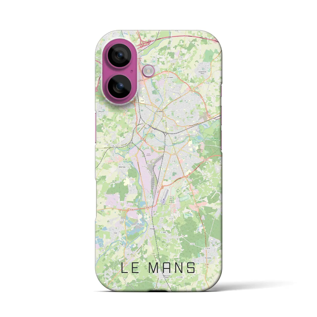 【ル・マン(フランス)】地図柄iPhoneケース(バックカバータイプ)