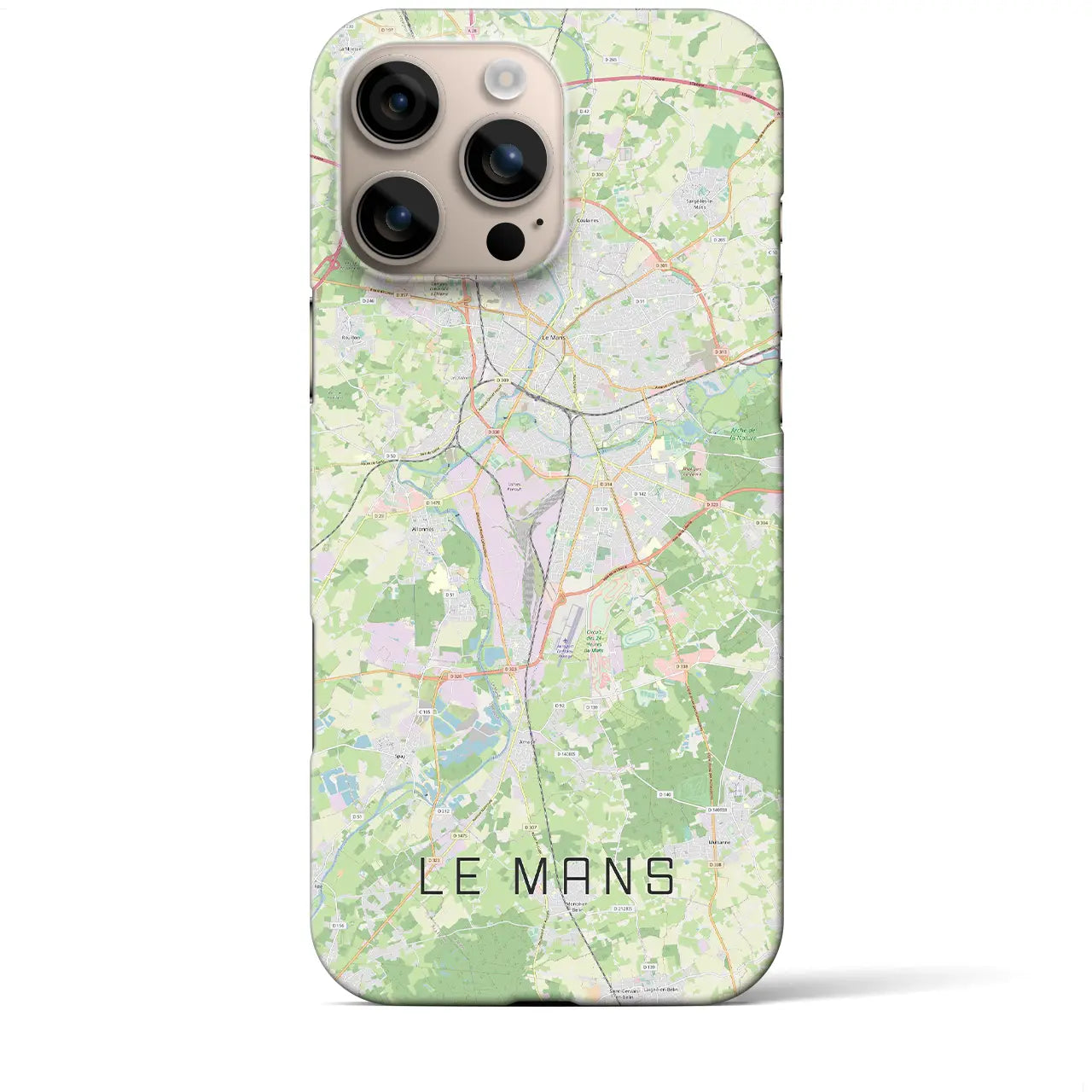 【ル・マン(フランス)】地図柄iPhoneケース(バックカバータイプ)