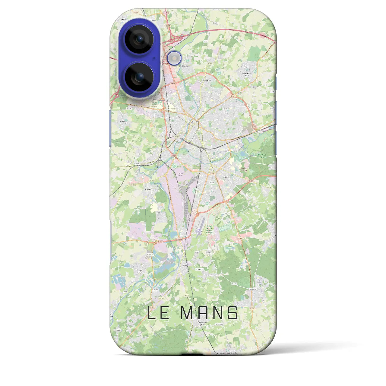 【ル・マン(フランス)】地図柄iPhoneケース(バックカバータイプ)
