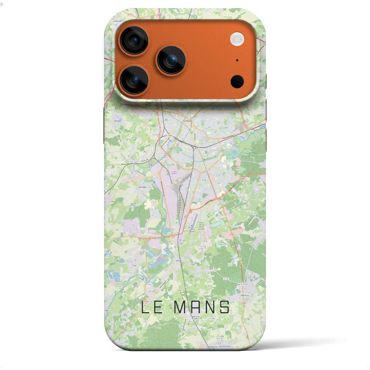 【ル・マン(フランス)】地図柄iPhoneケース(バックカバータイプ)