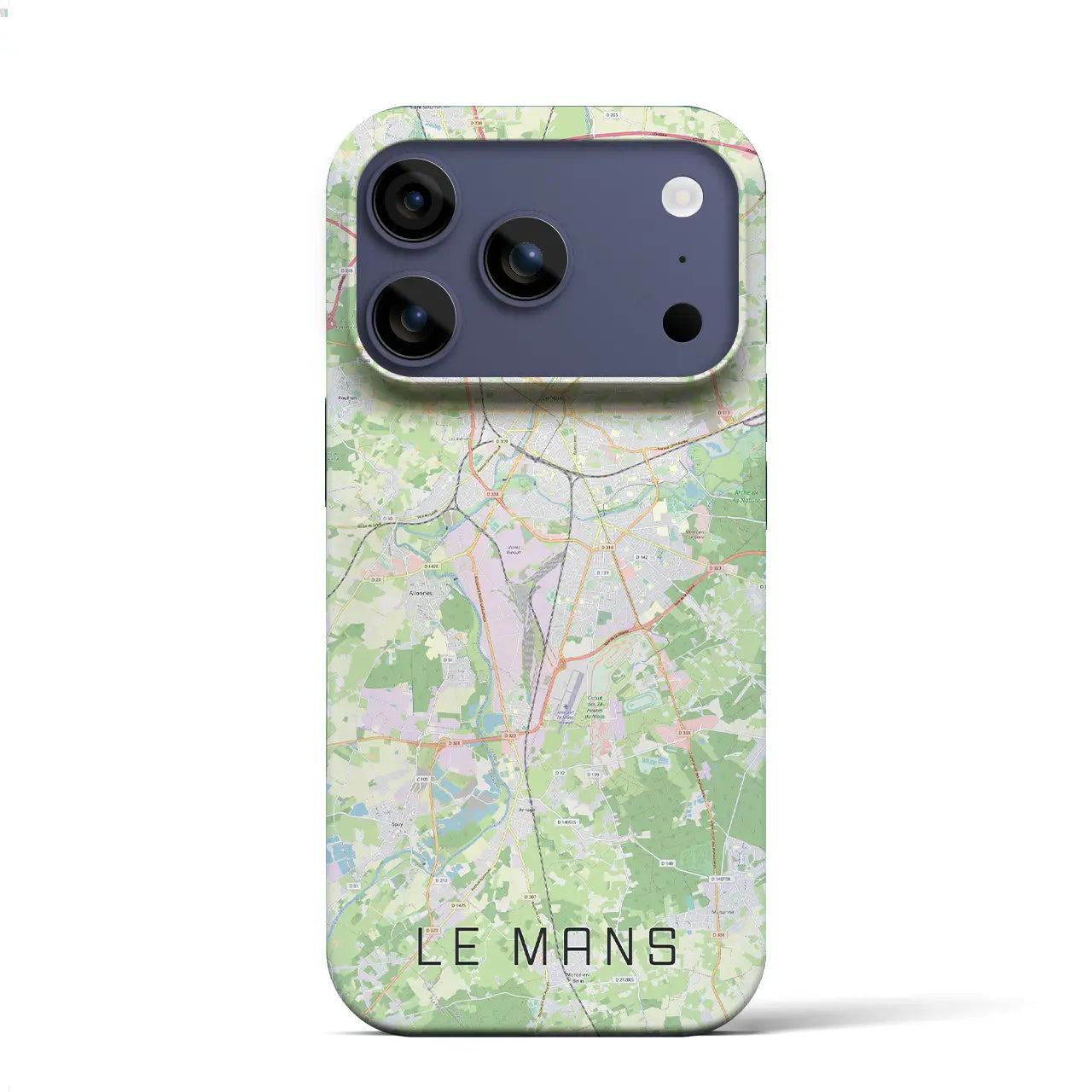 【ル・マン(フランス)】地図柄iPhoneケース(バックカバータイプ)