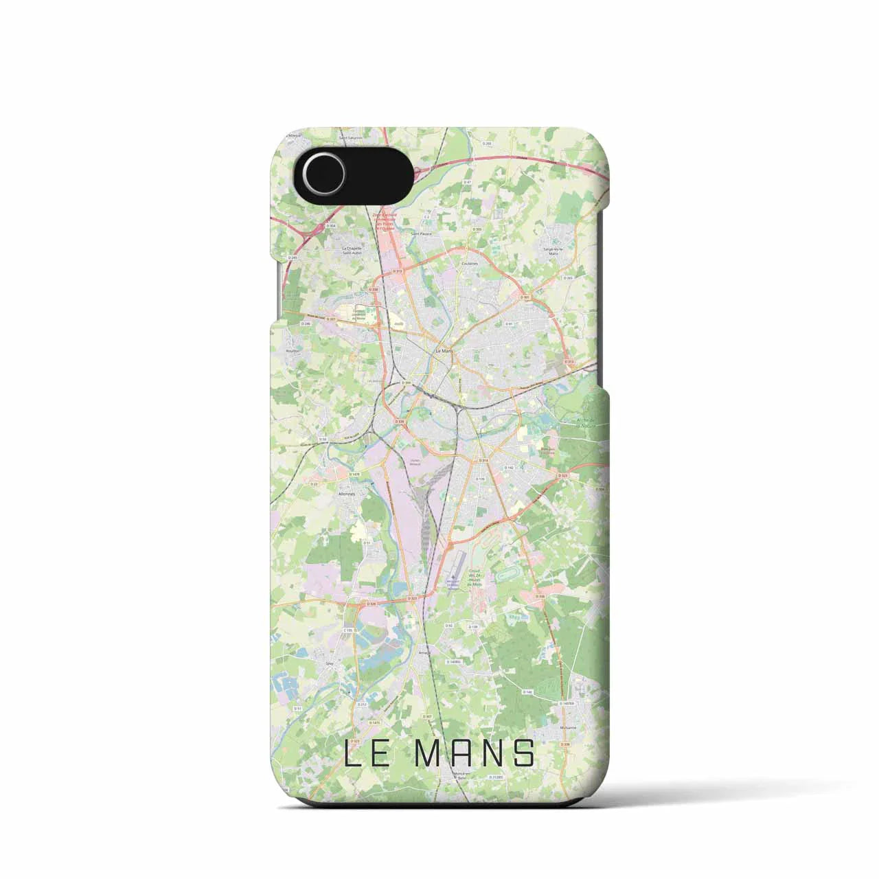 【ル・マン(フランス)】地図柄iPhoneケース(バックカバータイプ)