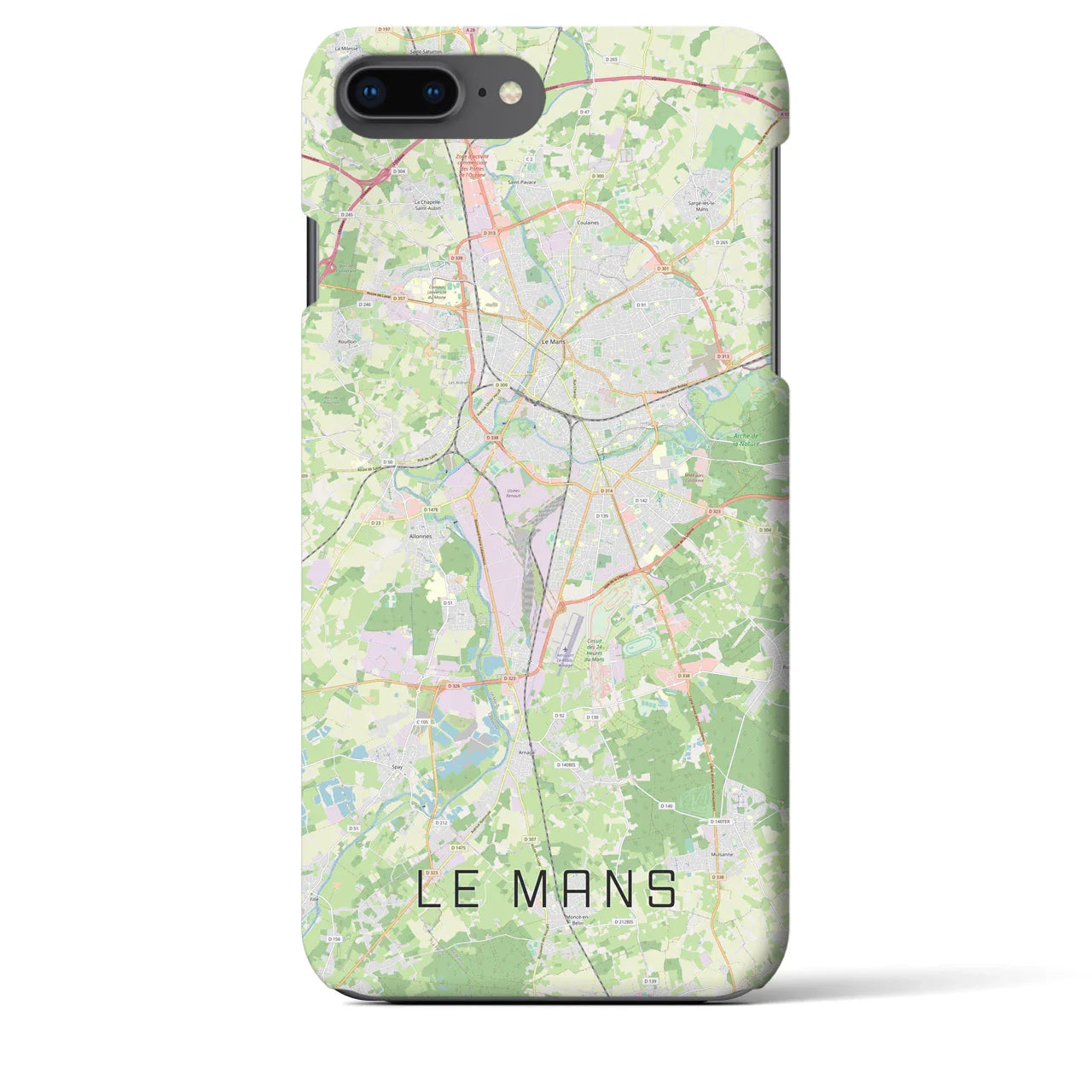 【ル・マン(フランス)】地図柄iPhoneケース(バックカバータイプ)