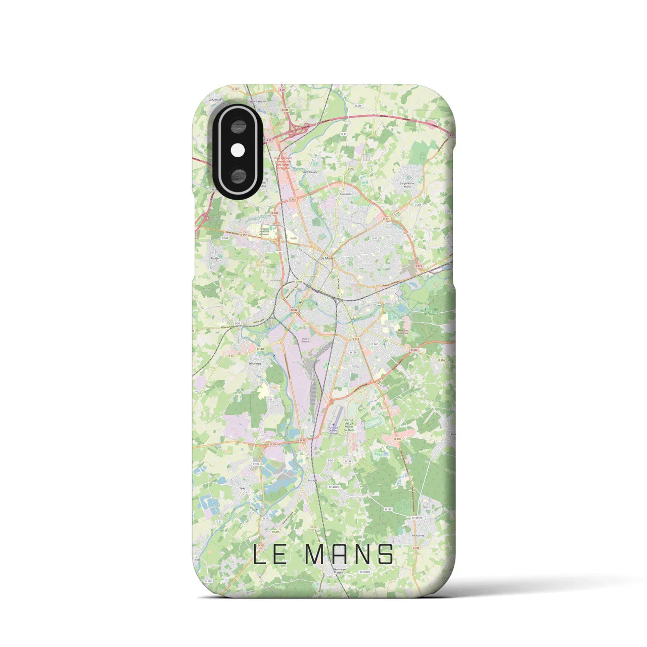 【ル・マン(フランス)】地図柄iPhoneケース(バックカバータイプ)