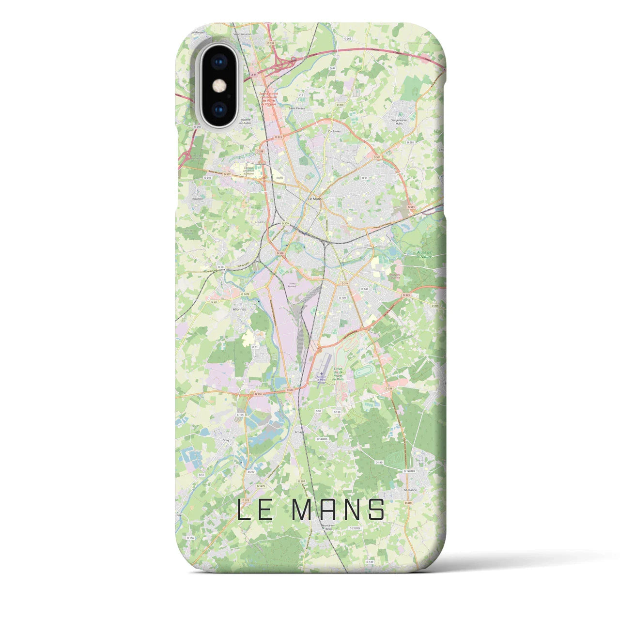 【ル・マン(フランス)】地図柄iPhoneケース(バックカバータイプ)