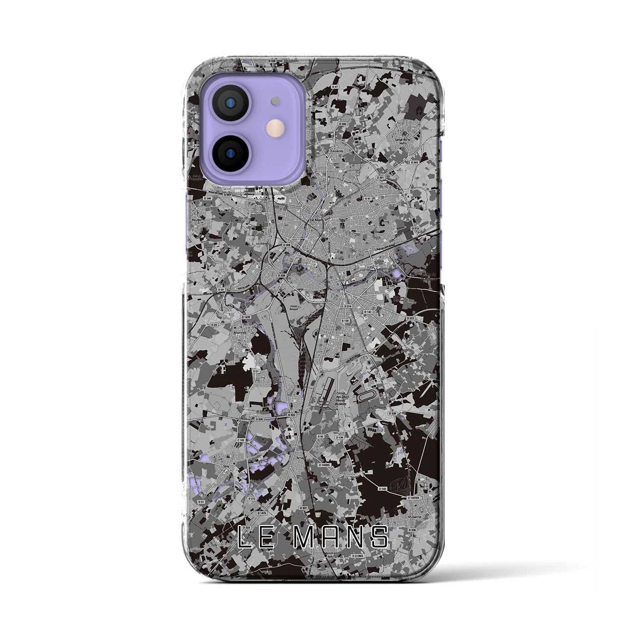 【ル・マン(フランス)】地図柄iPhoneケース(クリアタイプ)