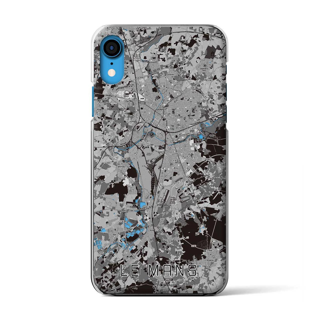 【ル・マン(フランス)】地図柄iPhoneケース(クリアタイプ)