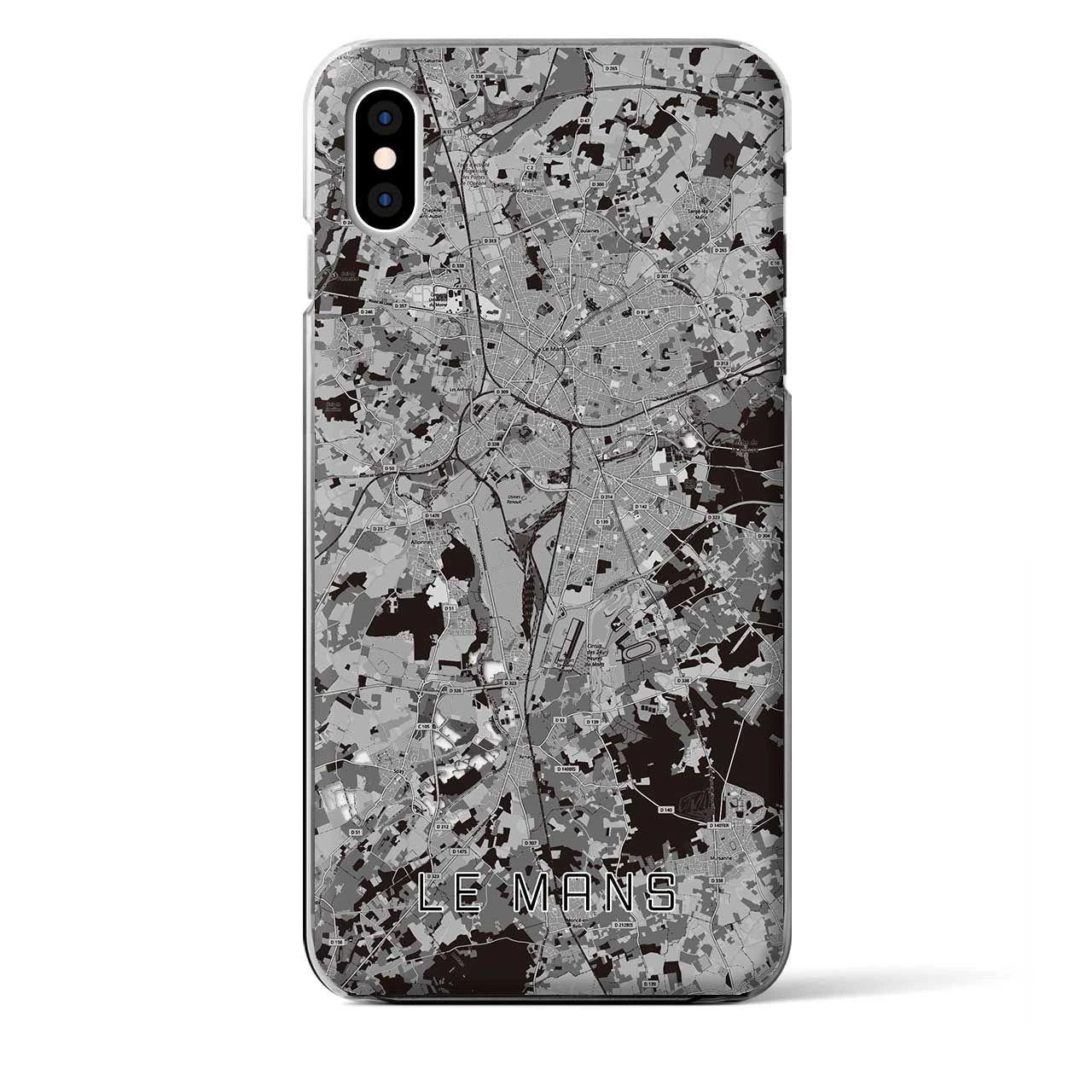【ル・マン(フランス)】地図柄iPhoneケース(クリアタイプ)