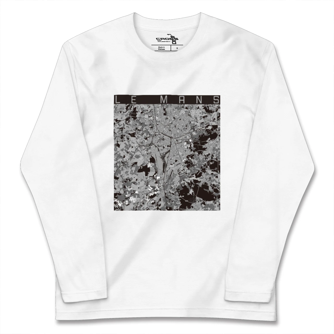 【ル・マン(フランス)】地図柄ロングスリーブTシャツ