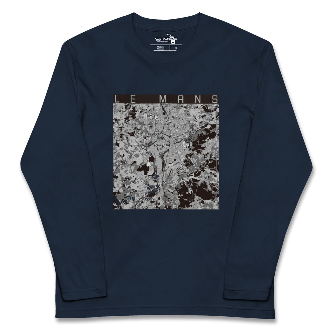 【ル・マン(フランス)】地図柄ロングスリーブTシャツ