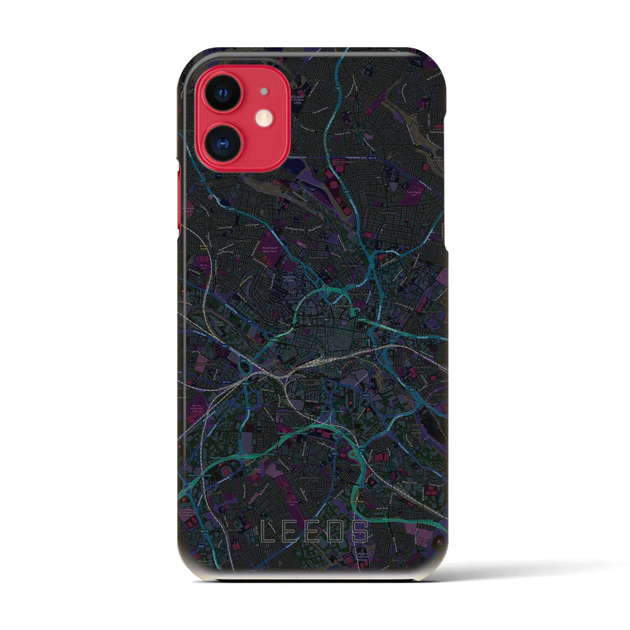 【リーズ(イギリス)】地図柄iPhoneケース(バックカバータイプ)