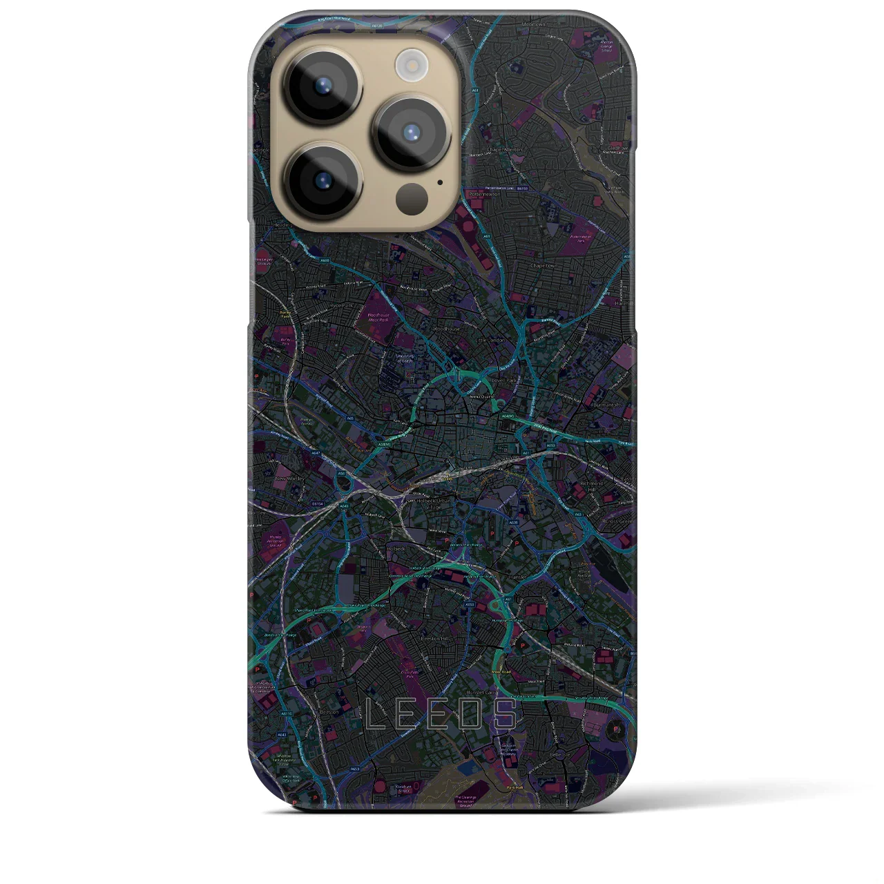【リーズ(イギリス)】地図柄iPhoneケース(バックカバータイプ)