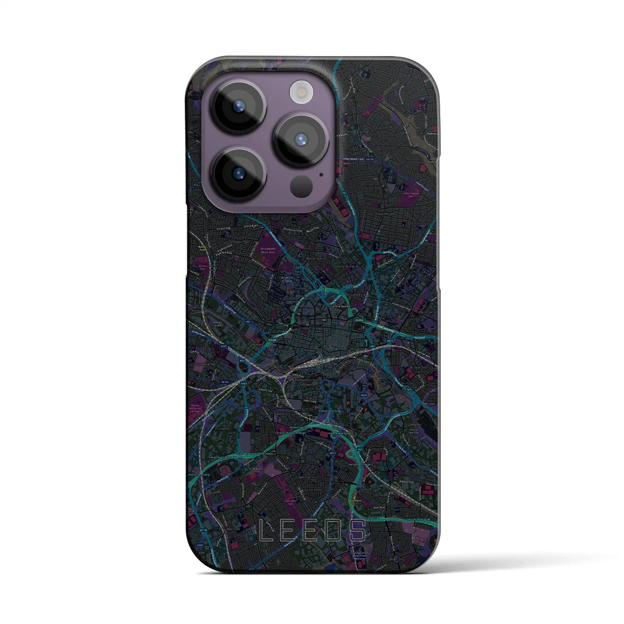 【リーズ(イギリス)】地図柄iPhoneケース(バックカバータイプ)