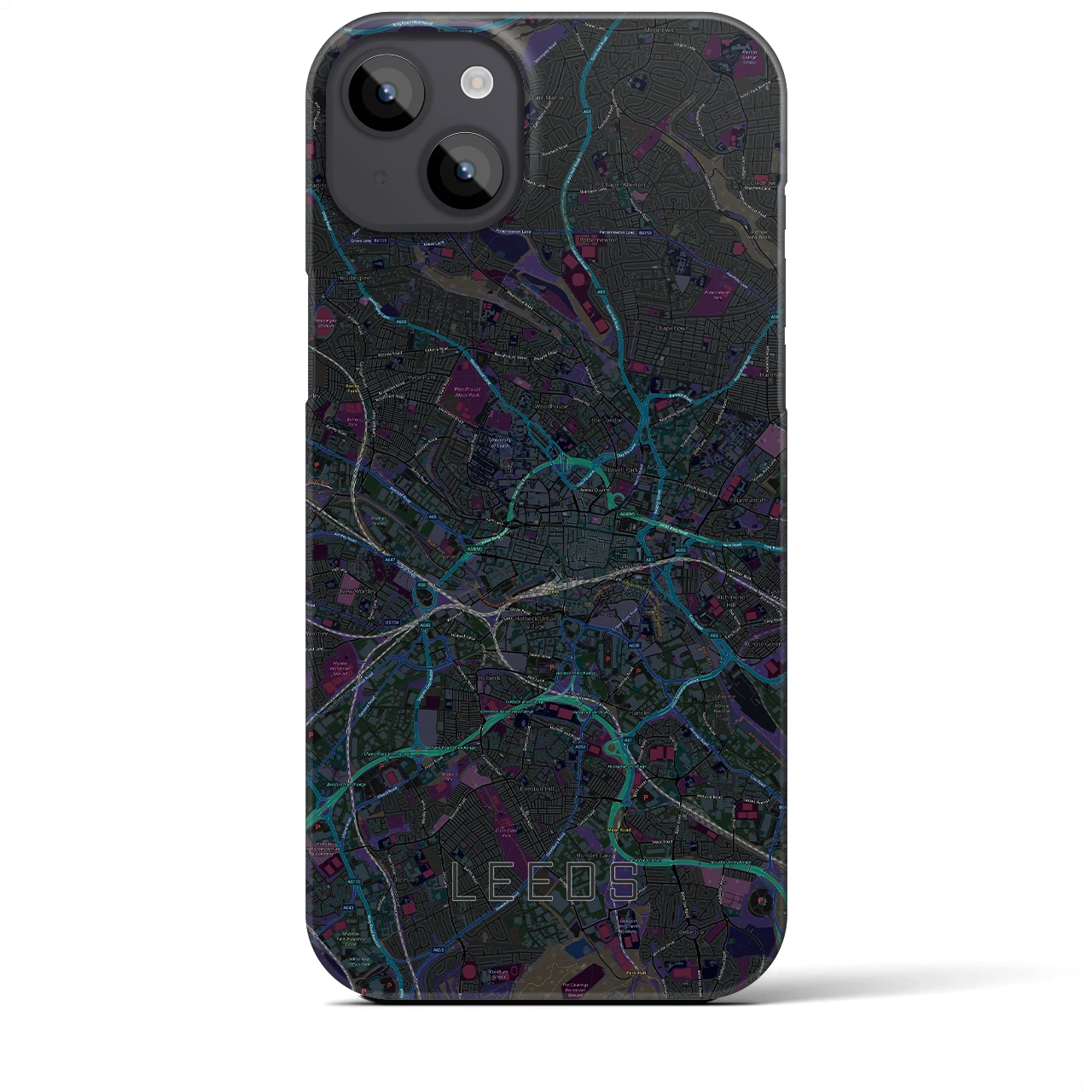 【リーズ(イギリス)】地図柄iPhoneケース(バックカバータイプ)